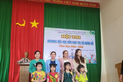 Trường Mẫu giáo Hoa Cúc dự thi AEROBIC cấp thị xã